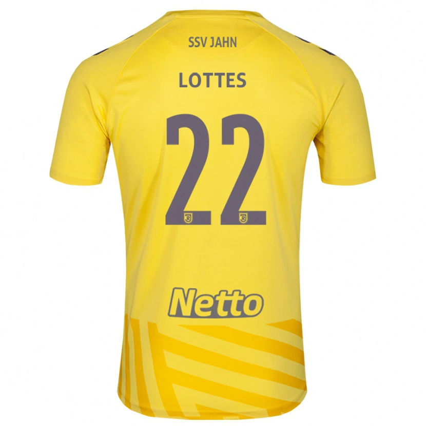 Danxen Męski Benjamin Lottes #22 Żółty Szary Koszulka Bramkarska 2025/26
