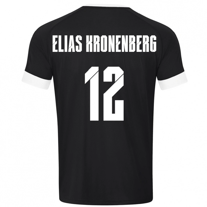 Danxen Męski Sebastian Elias Kronenberg #12 Czarny Biały Koszulka Bramkarska 2025/26