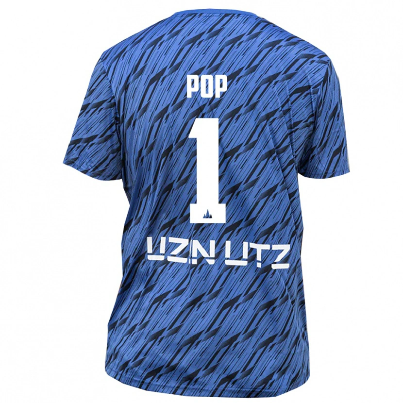 Danxen Męski Nico Pop #1 Królewski Niebieski Biały Koszulka Bramkarska 2025/26