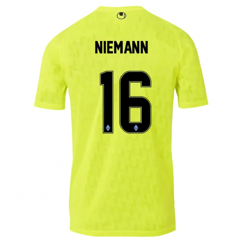 Danxen Męski Jan Niemann #16 Żółty Czarny Koszulka Bramkarska 2025/26