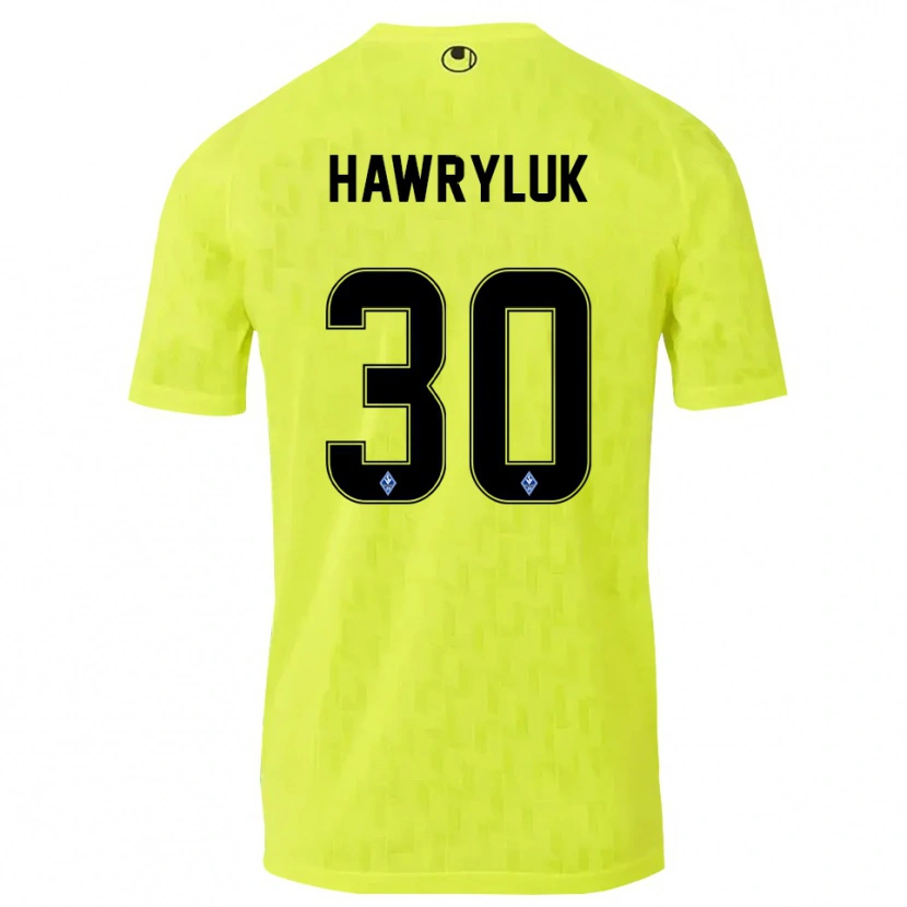 Danxen Męski Lucien Hawryluk #30 Żółty Czarny Koszulka Bramkarska 2025/26