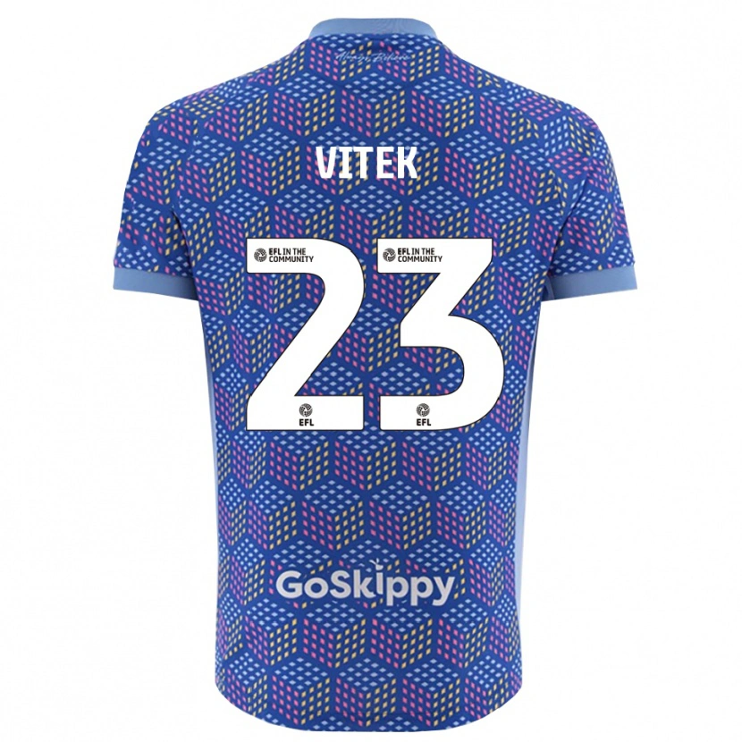 Danxen Męski Radek Vítek #23 Niebiesko-Czarny Koszulka Bramkarska 2025/26