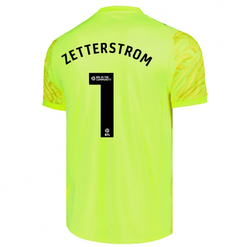 Danxen Męski Jacob Widell Zetterström #1 Fluorescencyjny Zielony Koszulka Bramkarska 2025/26