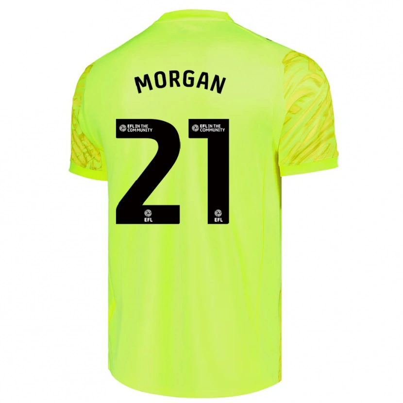 Danxen Męski Sarah Morgan #21 Fluorescencyjny Zielony Koszulka Bramkarska 2025/26