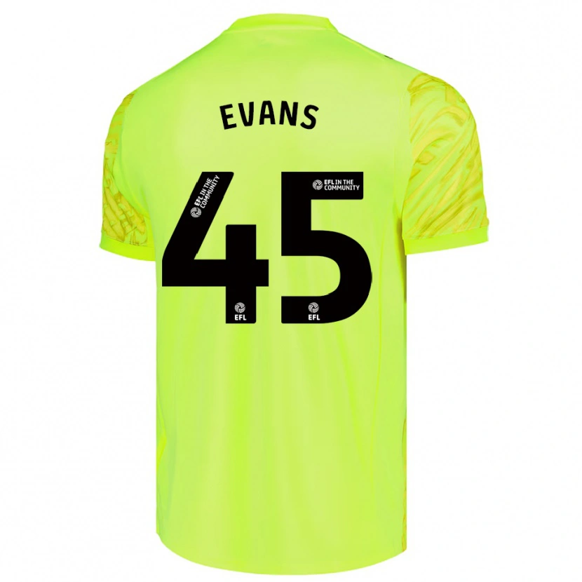 Danxen Męski Harry Evans #45 Fluorescencyjny Zielony Koszulka Bramkarska 2025/26