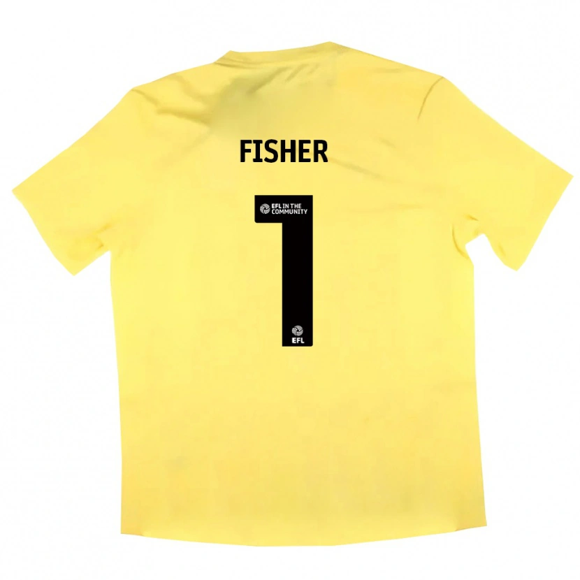 Danxen Męski Nathan Fisher #1 Żółto-Czarny Koszulka Bramkarska 2025/26