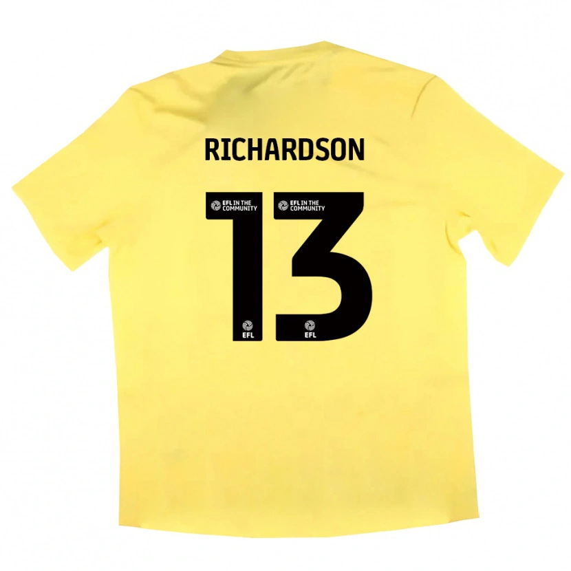 Danxen Męski Joseph Richardson #13 Żółto-Czarny Koszulka Bramkarska 2025/26