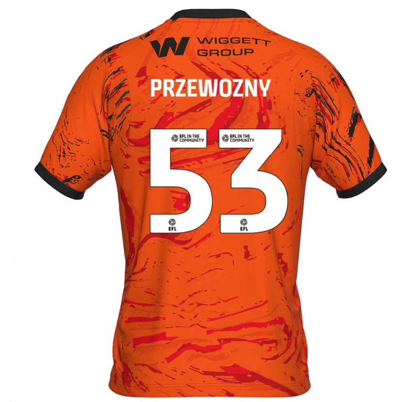 Danxen Męski Jakub Przewozny #53 Pomarańczowy I Czarny Koszulka Bramkarska 2025/26