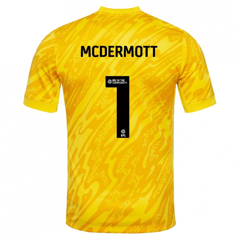 Danxen Męski Conal McDermott #1 Żółto-Czarny Koszulka Bramkarska 2025/26