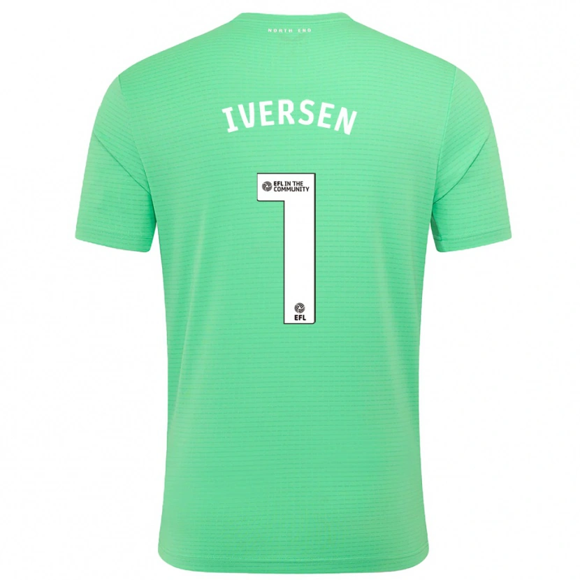 Danxen Męski Daniel Iversen #1 Pastelowy Turkus Koszulka Bramkarska 2025/26