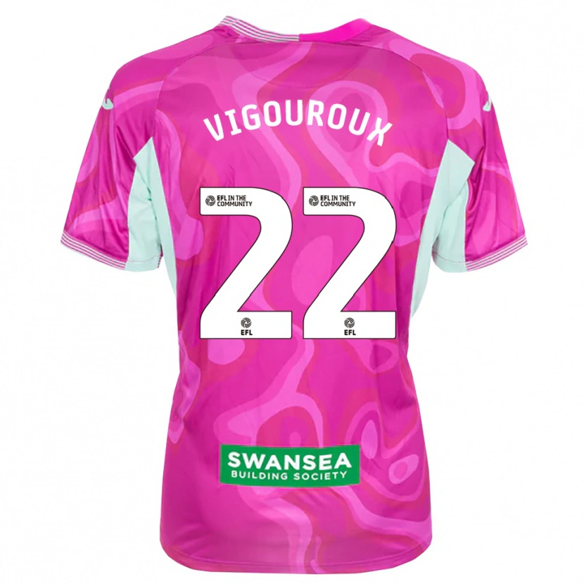 Danxen Męski Lawrence Vigouroux #22 Karmazynowy I Biały Koszulka Bramkarska 2025/26