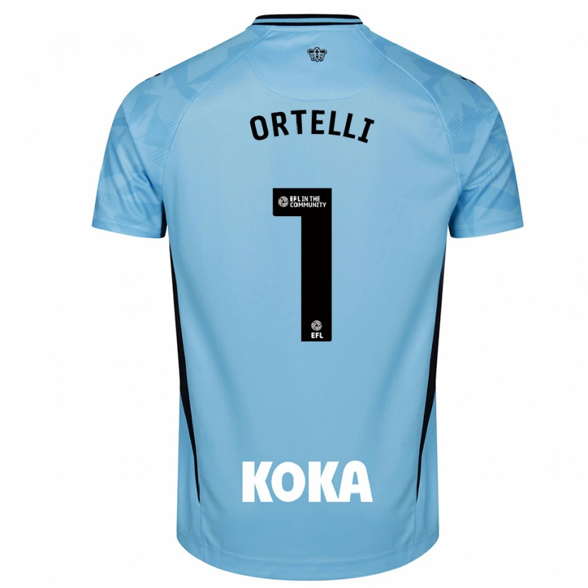 Danxen Męski Gabriel Ortelli #1 Jasny Błękit Koszulka Bramkarska 2025/26
