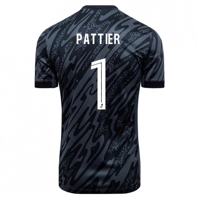Danxen Męski Maxime Pattier #1 Czarno-Szary Koszulka Bramkarska 2025/26