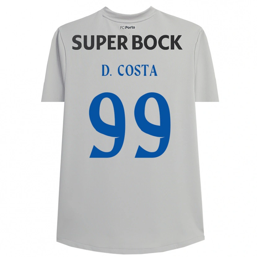 Danxen Męski Diogo Costa #99 Jasnoszary Czarny Koszulka Bramkarska 2025/26