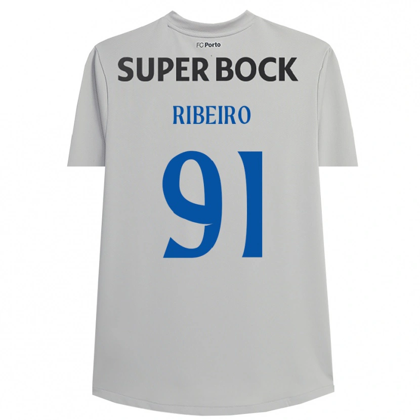Danxen Męski Gonçalo Ribeiro #91 Jasnoszary Czarny Koszulka Bramkarska 2025/26