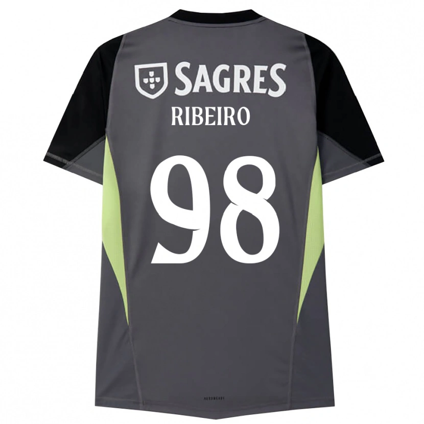 Danxen Męski Ricardo Ribeiro #98 Ciemnoszary Czarny Koszulka Bramkarska 2025/26