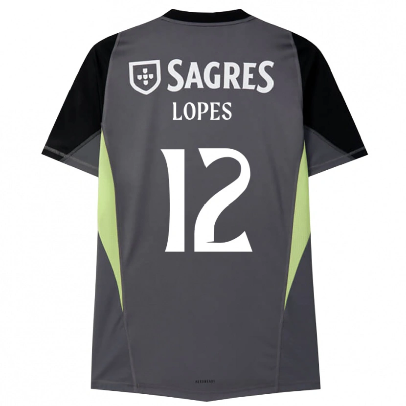 Danxen Męski Leonardo Lopes #12 Ciemnoszary Czarny Koszulka Bramkarska 2025/26