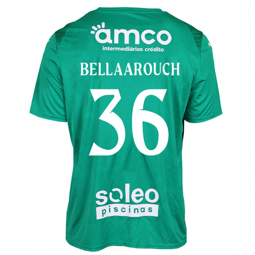 Danxen Męski Alaa Bellaarouch #36 Zielony Biały Koszulka Bramkarska 2025/26