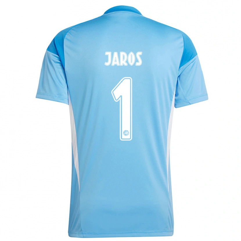 Danxen Męski Vitezslav Jaros #1 Jasnoniebieski Biały Koszulka Bramkarska 2025/26