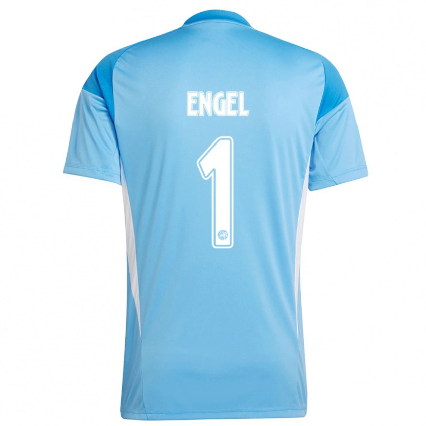 Danxen Męski Mark Engel #1 Jasnoniebieski Biały Koszulka Bramkarska 2025/26