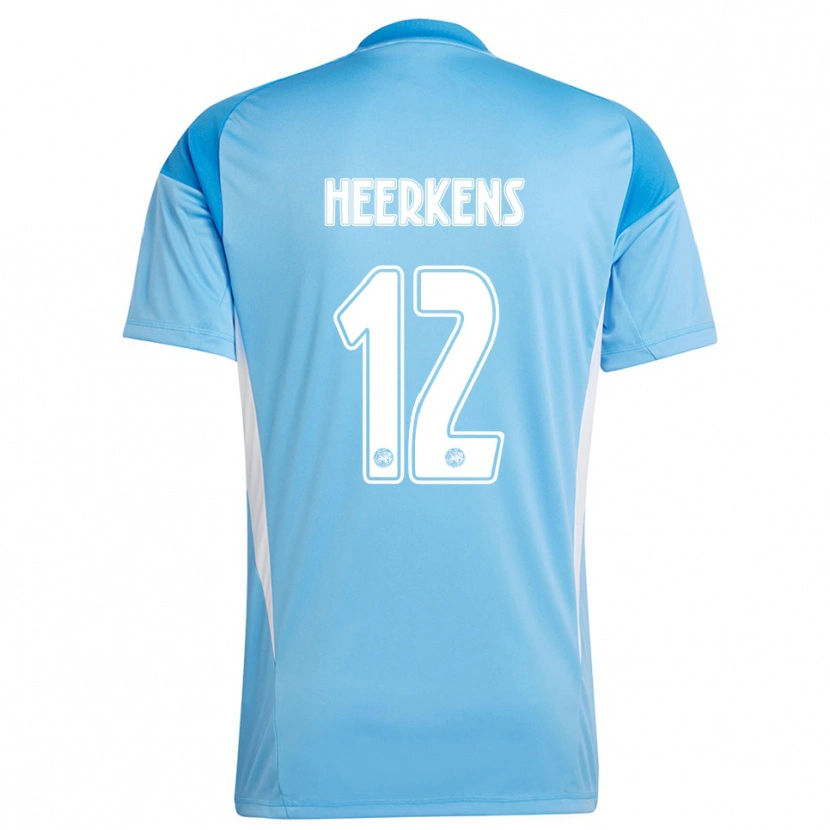 Danxen Męski Joeri Heerkens #12 Jasnoniebieski Biały Koszulka Bramkarska 2025/26