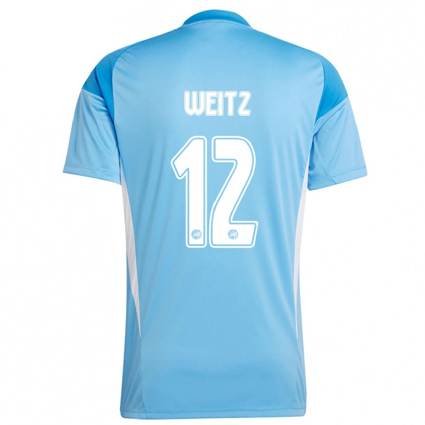 Danxen Męski Axel Weitz #12 Jasnoniebieski Biały Koszulka Bramkarska 2025/26