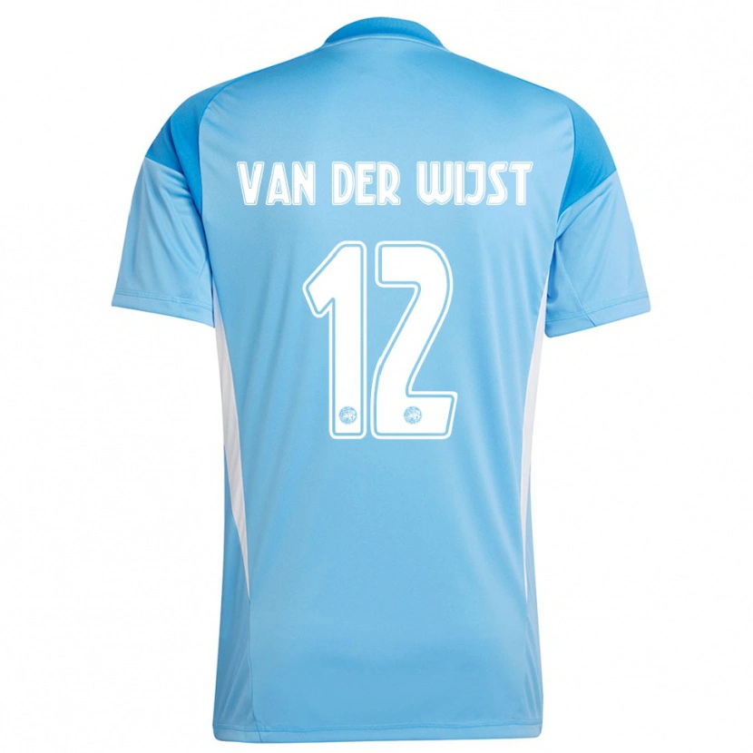 Danxen Męski Giovanni van der Wijst #12 Jasnoniebieski Biały Koszulka Bramkarska 2025/26