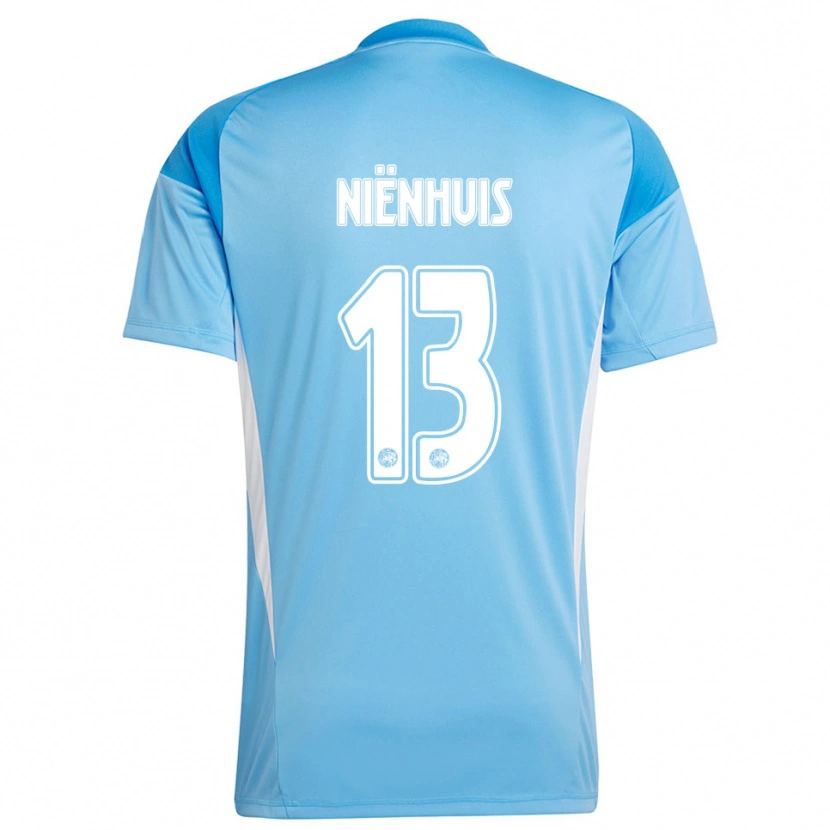 Danxen Męski Lois Niënhuis #13 Jasnoniebieski Biały Koszulka Bramkarska 2025/26