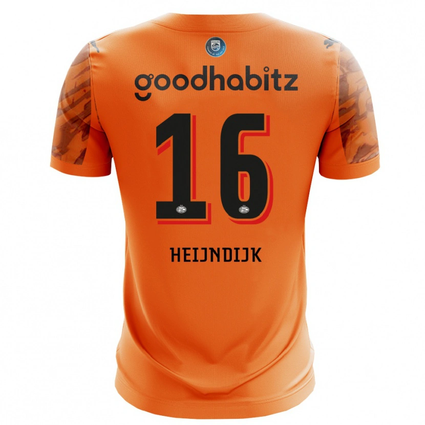Danxen Męski Bram Heijndijk #16 Pomarańczowy Czarny Koszulka Bramkarska 2025/26