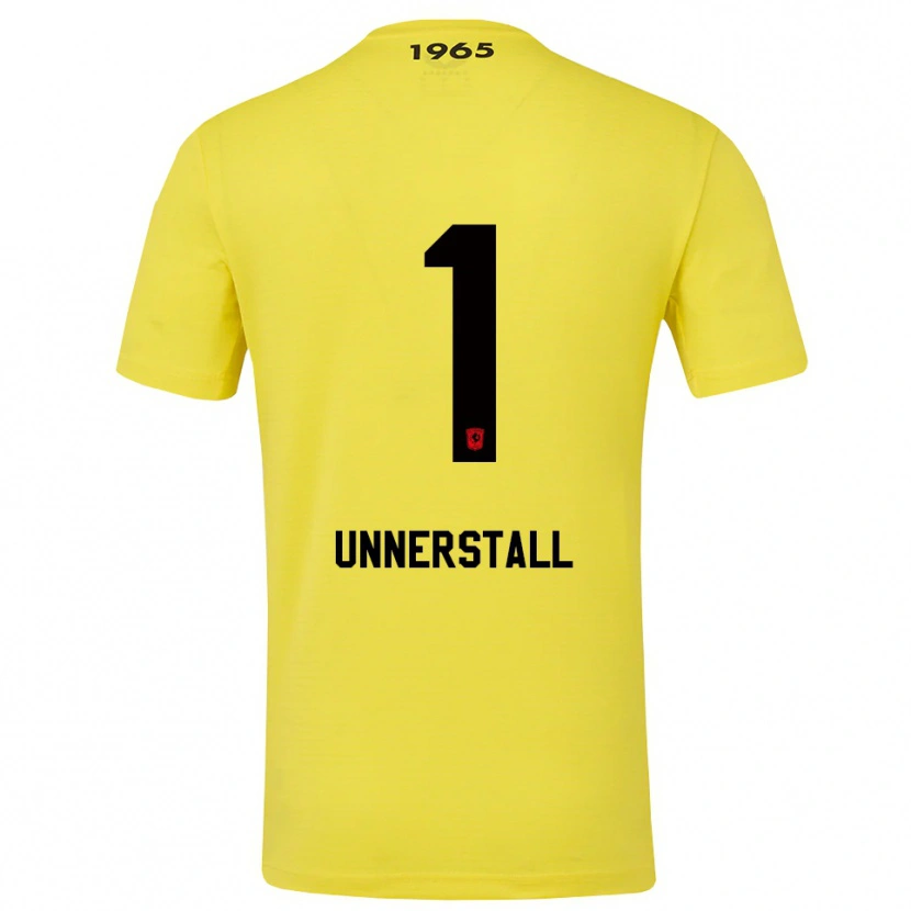 Danxen Męski Lars Unnerstall #1 Żółty Czarny Koszulka Bramkarska 2025/26