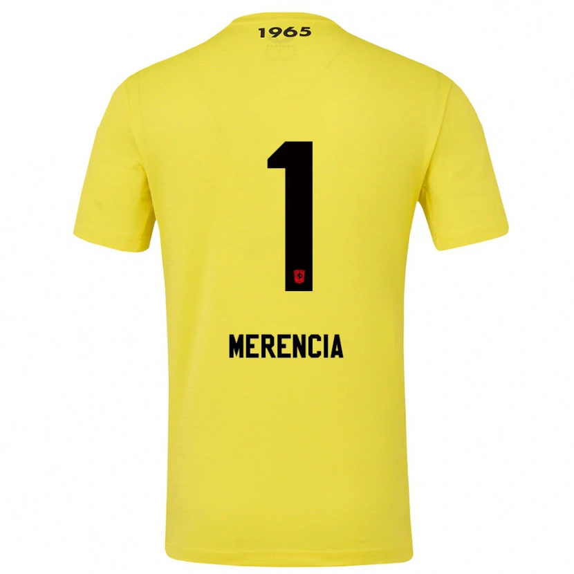 Danxen Męski Leandro Merencia #1 Żółty Czarny Koszulka Bramkarska 2025/26