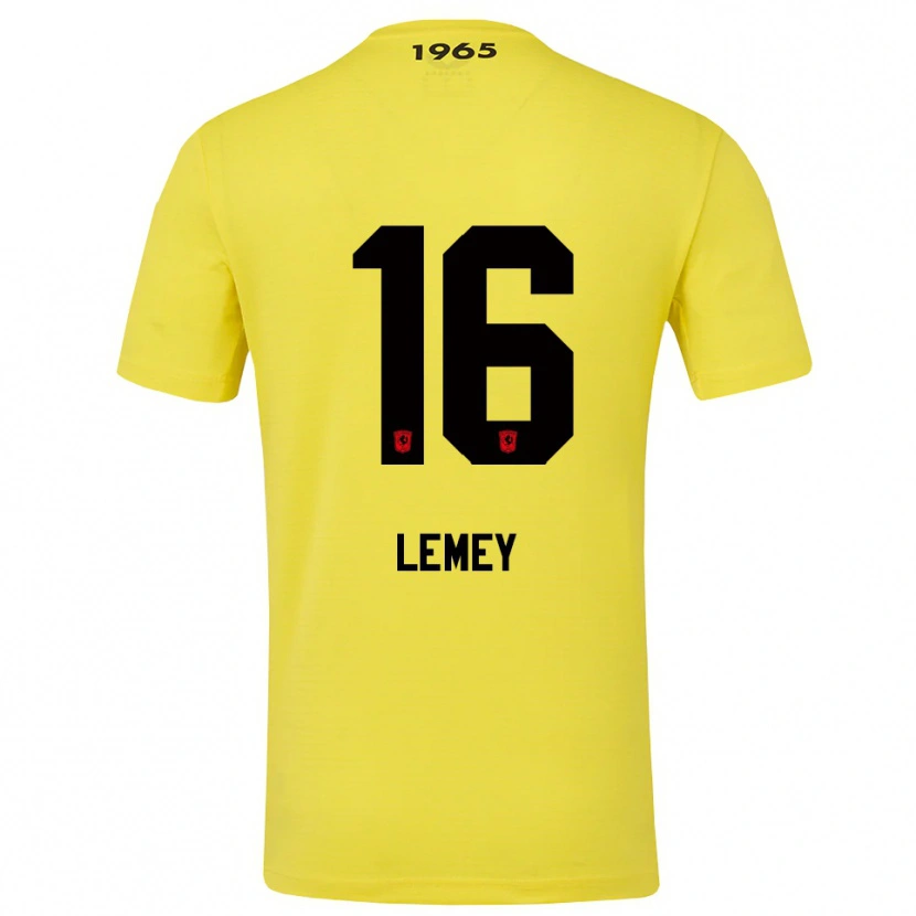 Danxen Męski Diede Lemey #16 Żółty Czarny Koszulka Bramkarska 2025/26