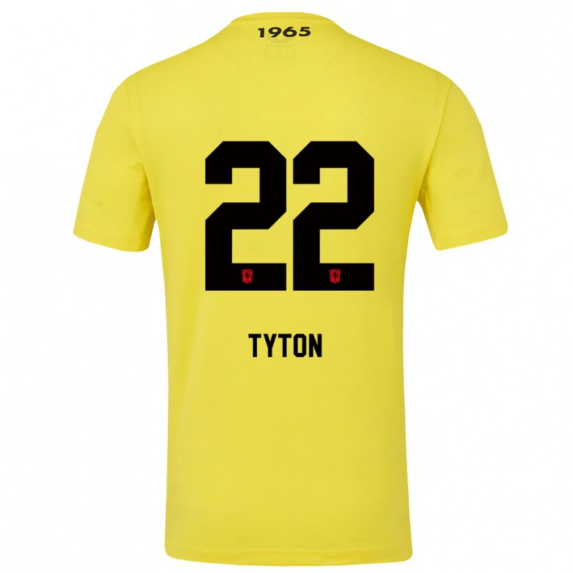 Danxen Męski Przemyslaw Tyton #22 Żółty Czarny Koszulka Bramkarska 2025/26