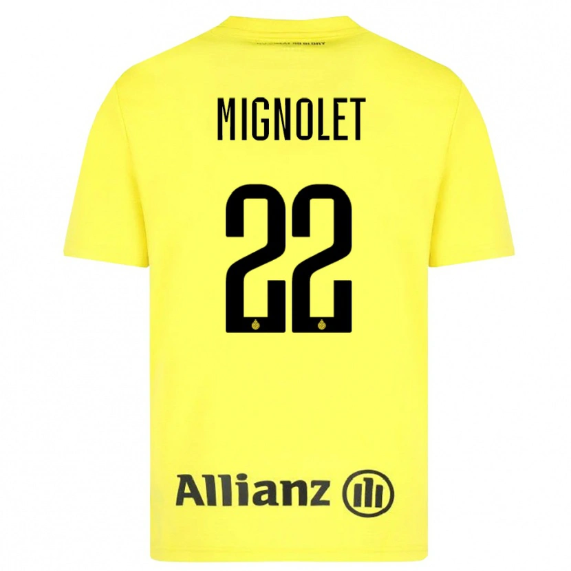 Danxen Męski Simon Mignolet #22 Żółty Czarny Koszulka Bramkarska 2025/26