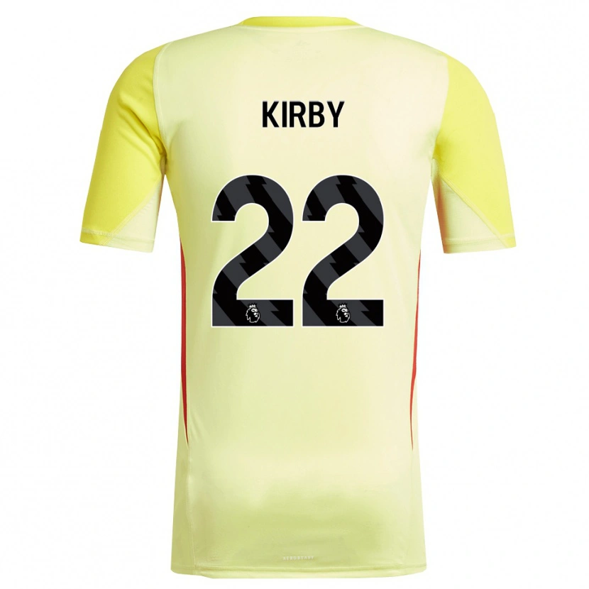 Danxen Męski Faye Kirby #22 Żółty Czerwony Koszulka Bramkarska 2025/26