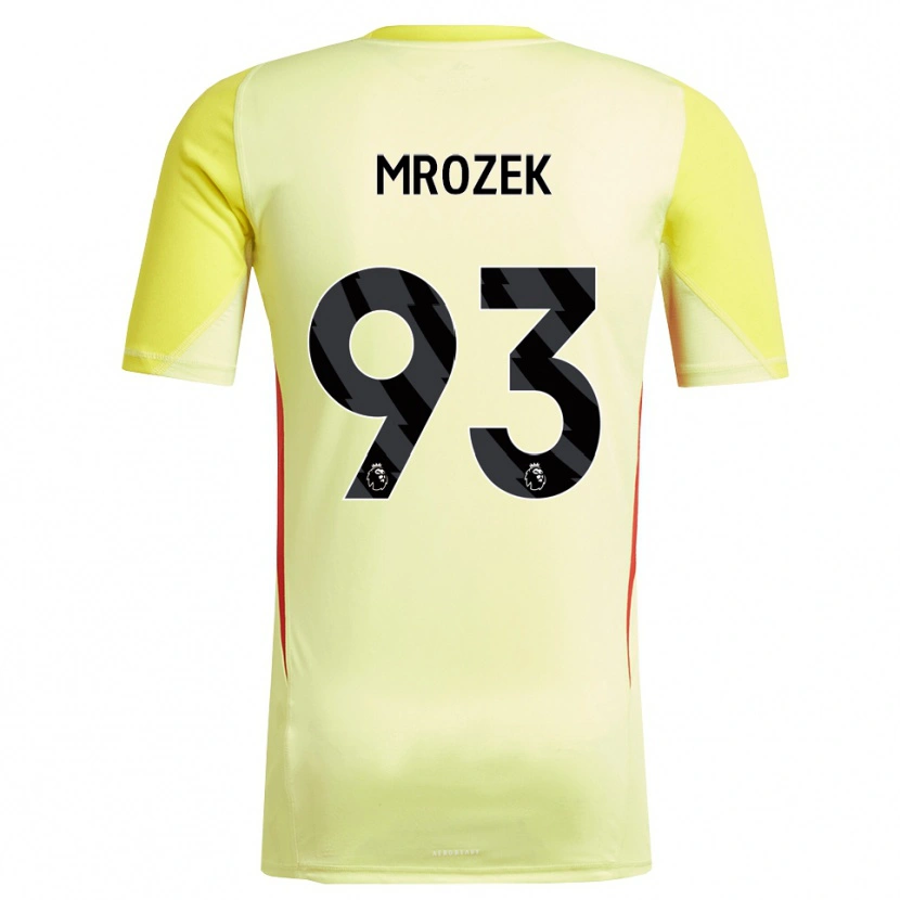 Danxen Męski Fabian Mrozek #93 Żółty Czerwony Koszulka Bramkarska 2025/26