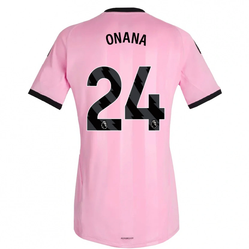 Danxen Męski André Onana #24 Różowy Czarny Koszulka Bramkarska 2025/26