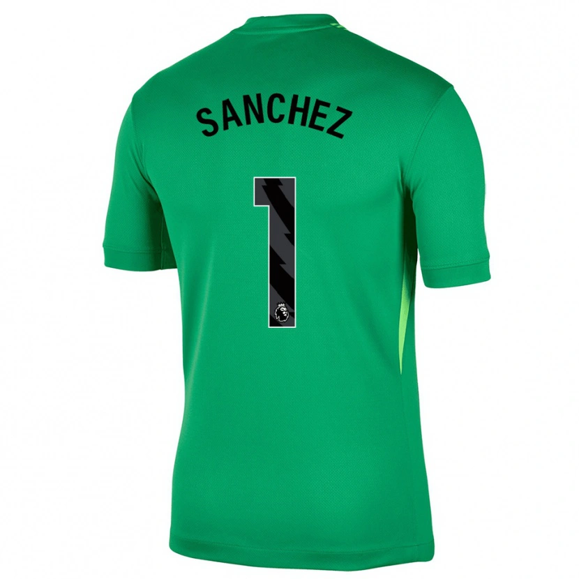 Danxen Męski Robert Sánchez #1 Zielony Czarny Koszulka Bramkarska 2025/26