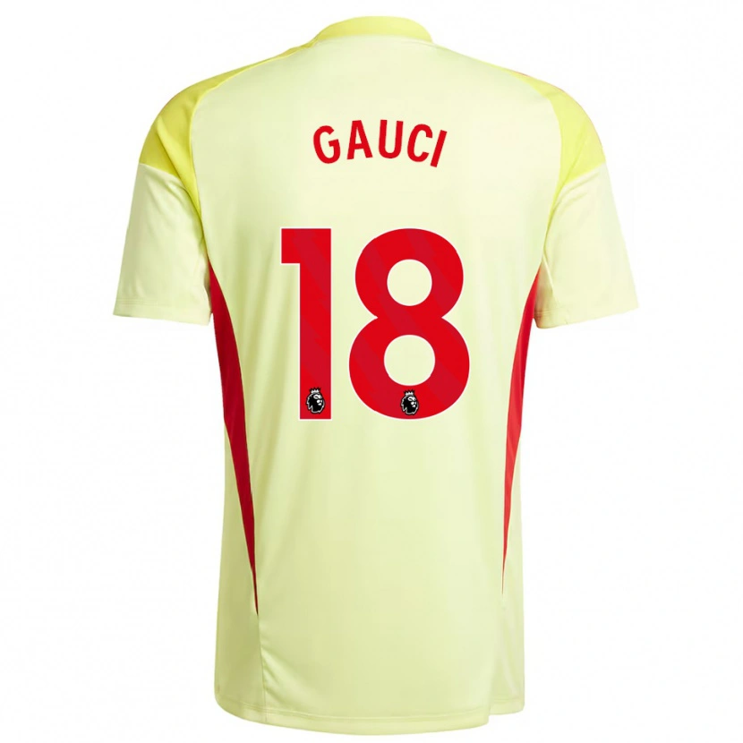 Danxen Męski Joe Gauci #18 Jasnożółty Koszulka Bramkarska 2025/26