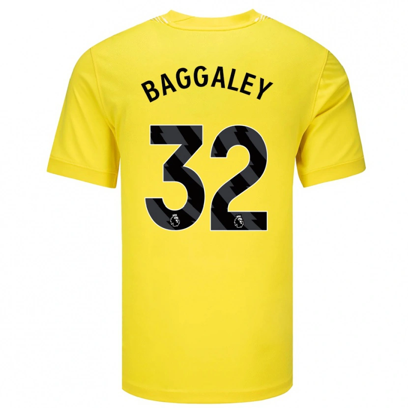 Danxen Męski Sophie Baggaley #32 Żółty Czarny Koszulka Bramkarska 2025/26