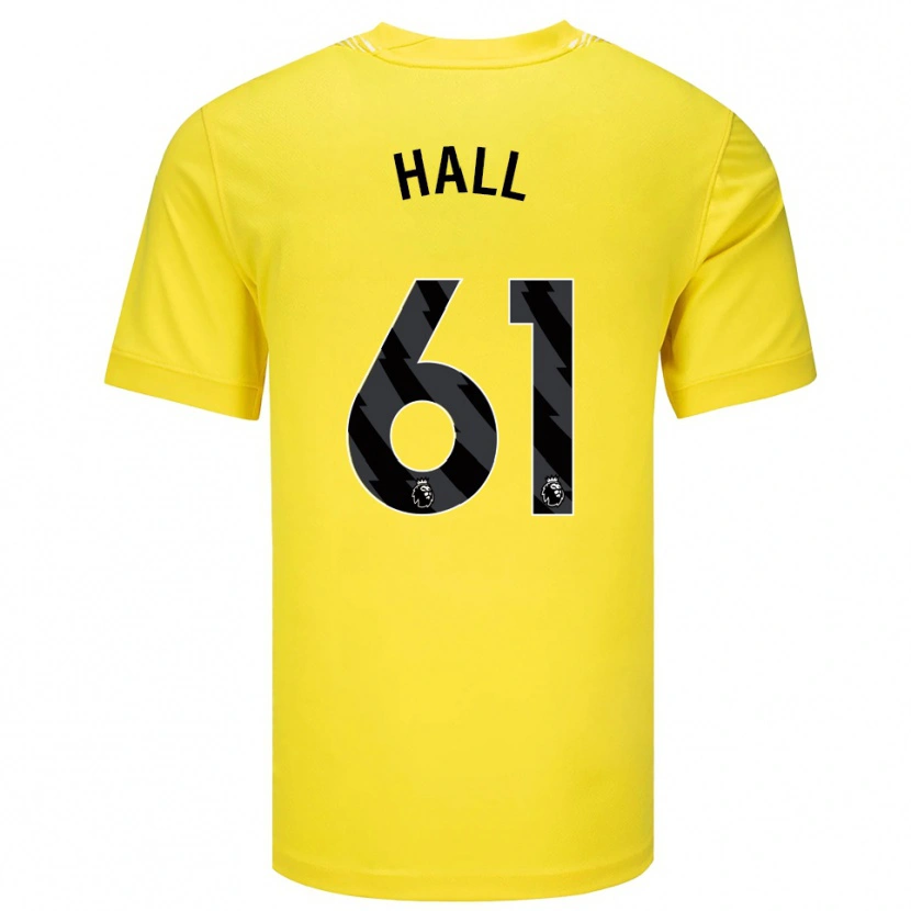 Danxen Męski Steven Hall #61 Żółty Czarny Koszulka Bramkarska 2025/26