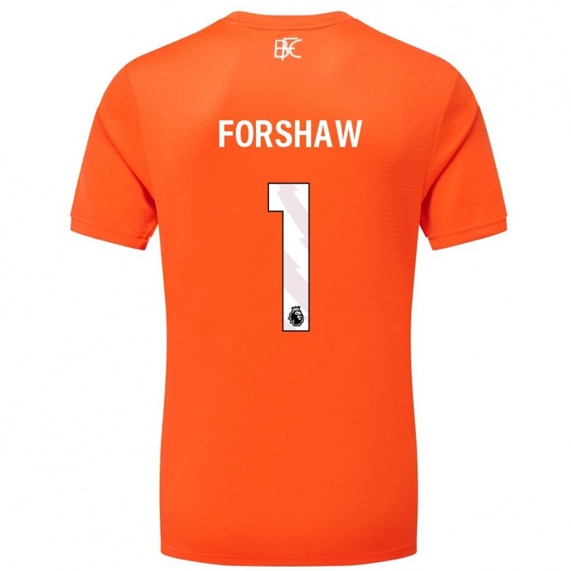 Danxen Męski Lewis Forshaw #1 Pomarańczowy Biały Koszulka Bramkarska 2025/26