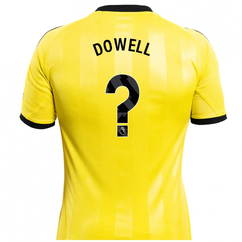 Danxen Męski Roman Dowell #0 Żółty Czarny Koszulka Bramkarska 2025/26