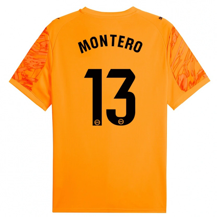 Danxen Męski Rubén Montero #13 Pomarańczowo Czarny Koszulka Bramkarska 2025/26