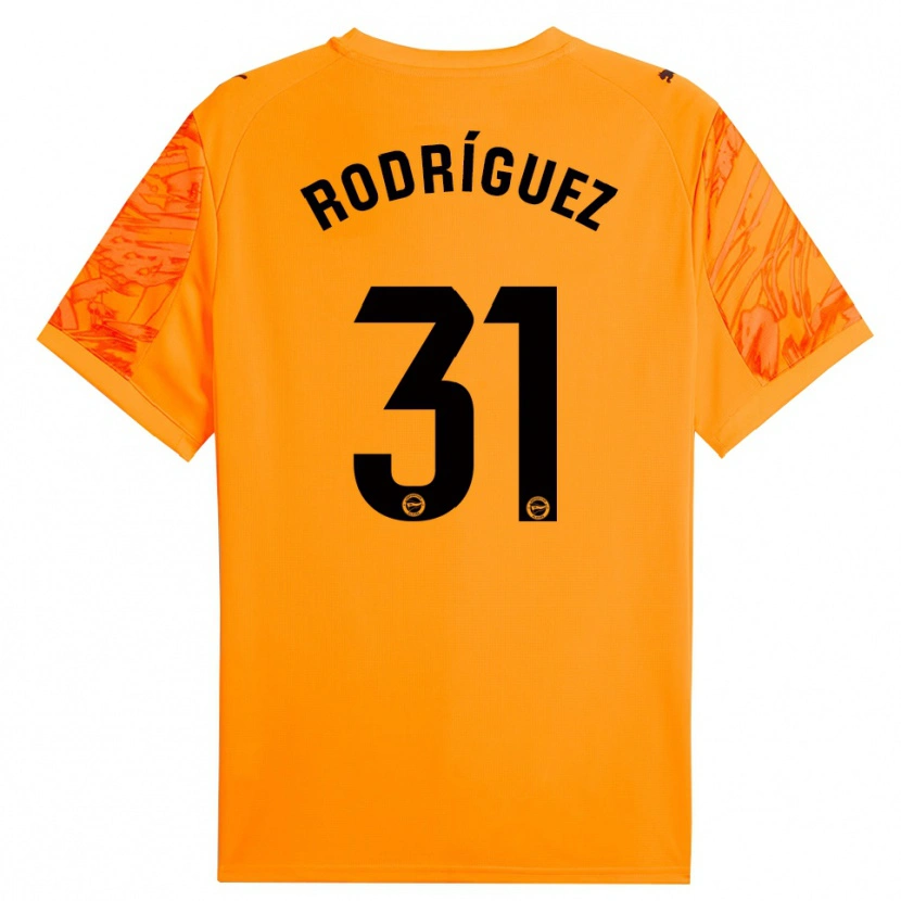Danxen Męski Adrián Rodríguez #31 Pomarańczowo Czarny Koszulka Bramkarska 2025/26