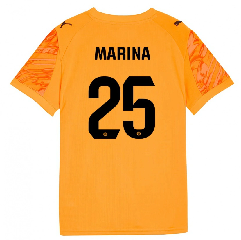 Danxen Męski Sergi Marina #25 Pomarańczowo Czarny Koszulka Bramkarska 2025/26