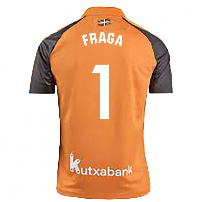 Danxen Męski Aitor Fraga #1 Czarno Pomarańczowy Koszulka Bramkarska 2025/26