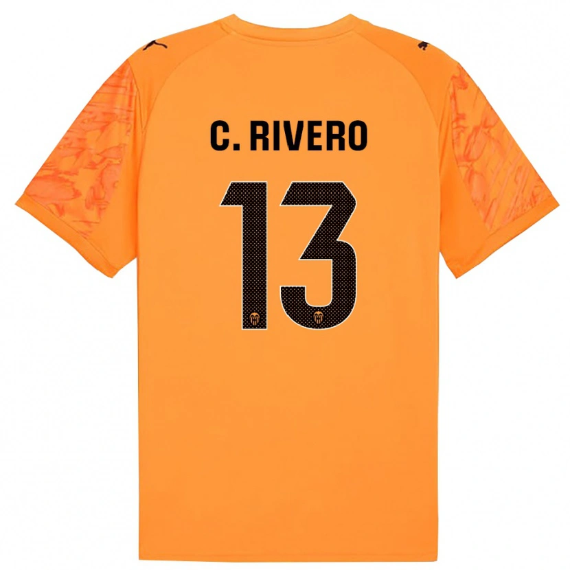 Danxen Męski Cristian Rivero #13 Pomarańczowo Czarny Koszulka Bramkarska 2025/26
