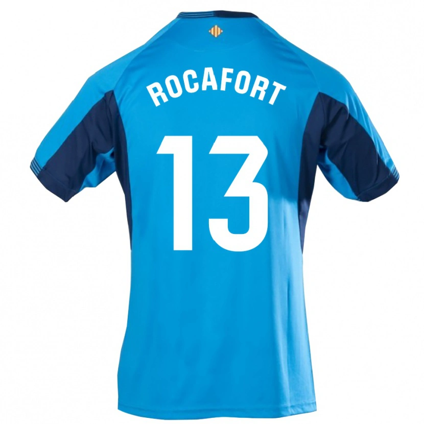 Danxen Męski Rodrigo Rocafort #13 Niebiesko Biały Koszulka Bramkarska 2025/26