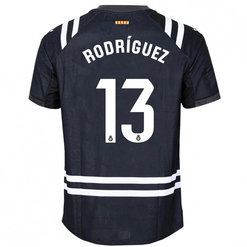 Danxen Męski Joel Rodríguez #13 Czarno Biały Koszulka Bramkarska 2025/26
